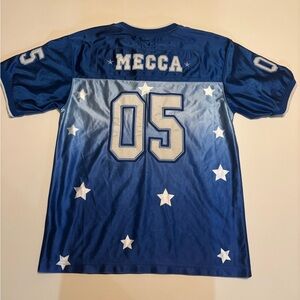 Mecca Blue and White Athletic Jersey (kids size/ men’s small)